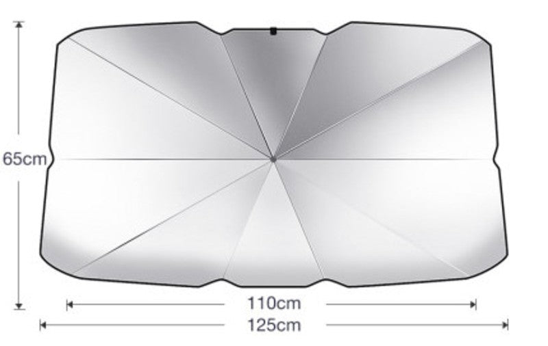 Skanto | Foldable Car Window UV Protection Sunscreen Heat Insulation Umbrella, with Storage Bag, Suitable for Most Vehicles