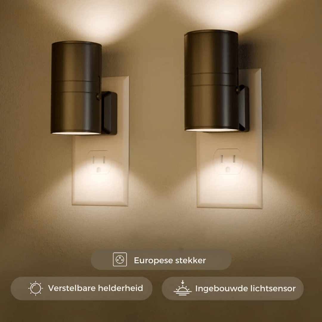 Skanto | Skanto Alova LED Plug-In Wall Lamp – Dimmable Sensor Light for Hallway, Stairs & Bedroom