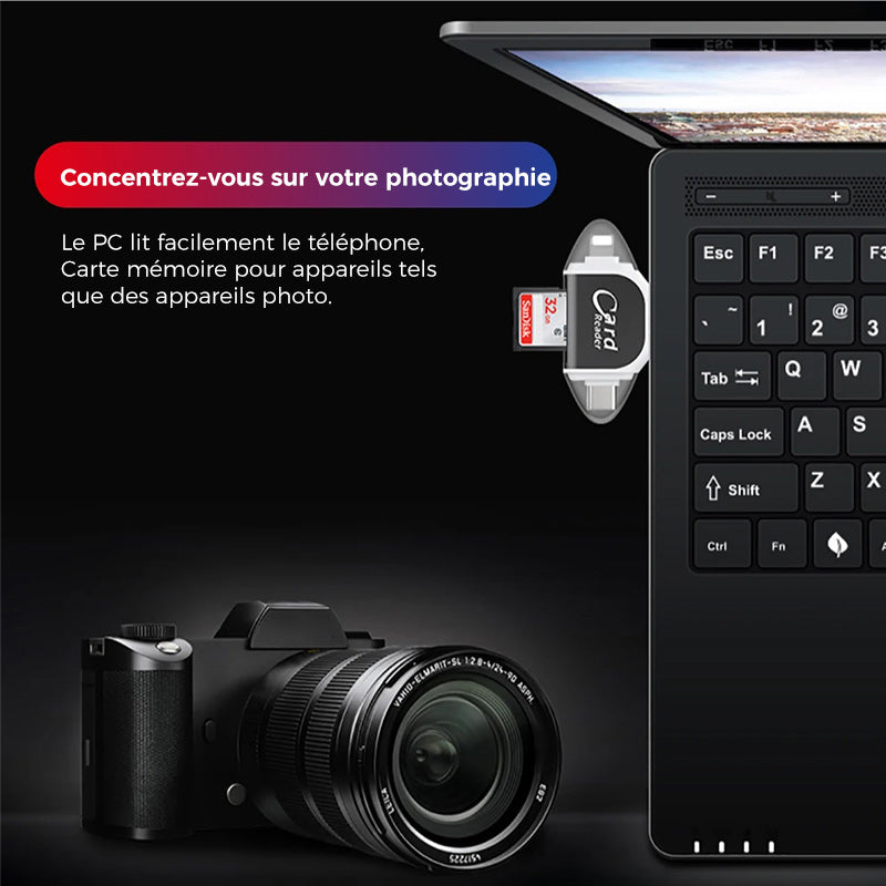 Universal 4-in-1 Sd Tf Card Reader | Karnz