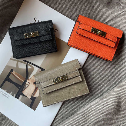 BowLift | Minimalist PU Leather Zipper Card Holder