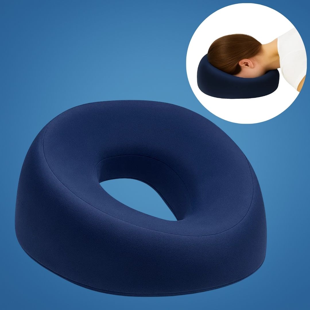 FaceEase | Face‑Down Pillow – Pressure Relief Support – Contoured Memory Foam – Ideal for Massage Beauty & Stomach Sleeping Bowlift