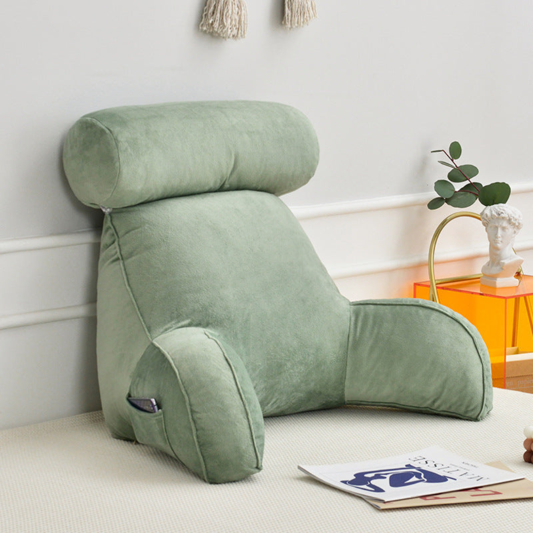 BowLift | Backrest Pillow with Armrests and Adjustable Headrest