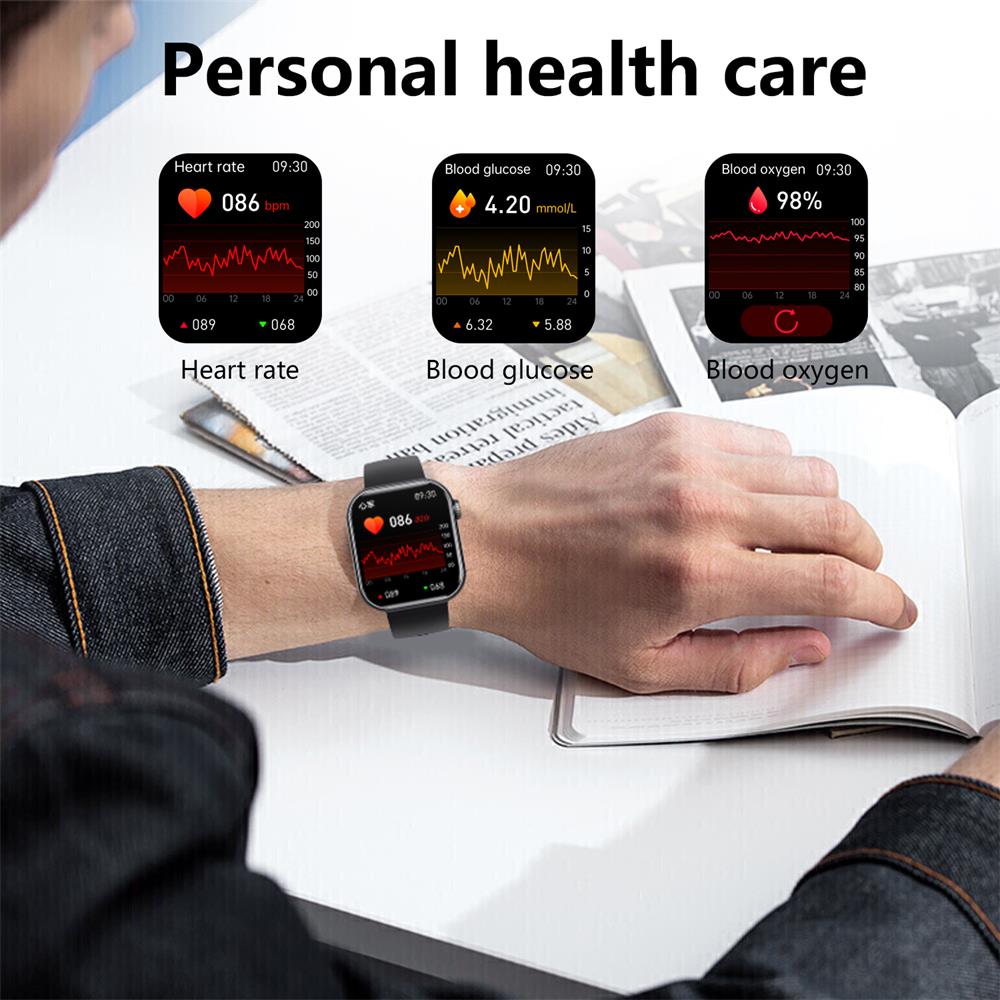 Skanto | Blood Glucose Blood Pressure Blood Oxygen Sleep Monitor Waterproof Smartwatch