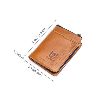 Wallet with multiple compartments Anti-RFID with coin pocket | Bowlift