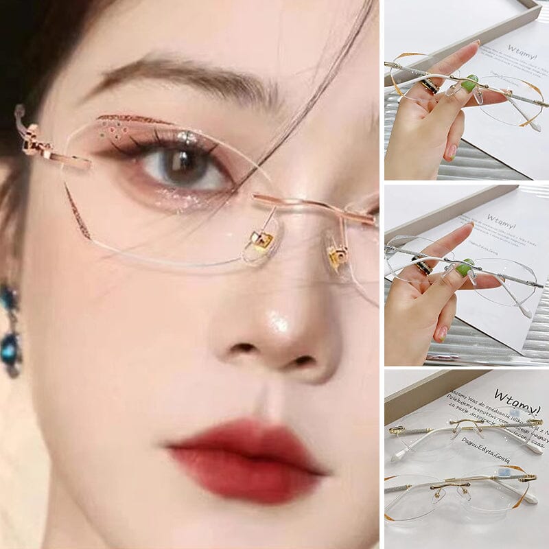Skanto | Fashionable Rimless Anti-Blue Light Reading Glasses