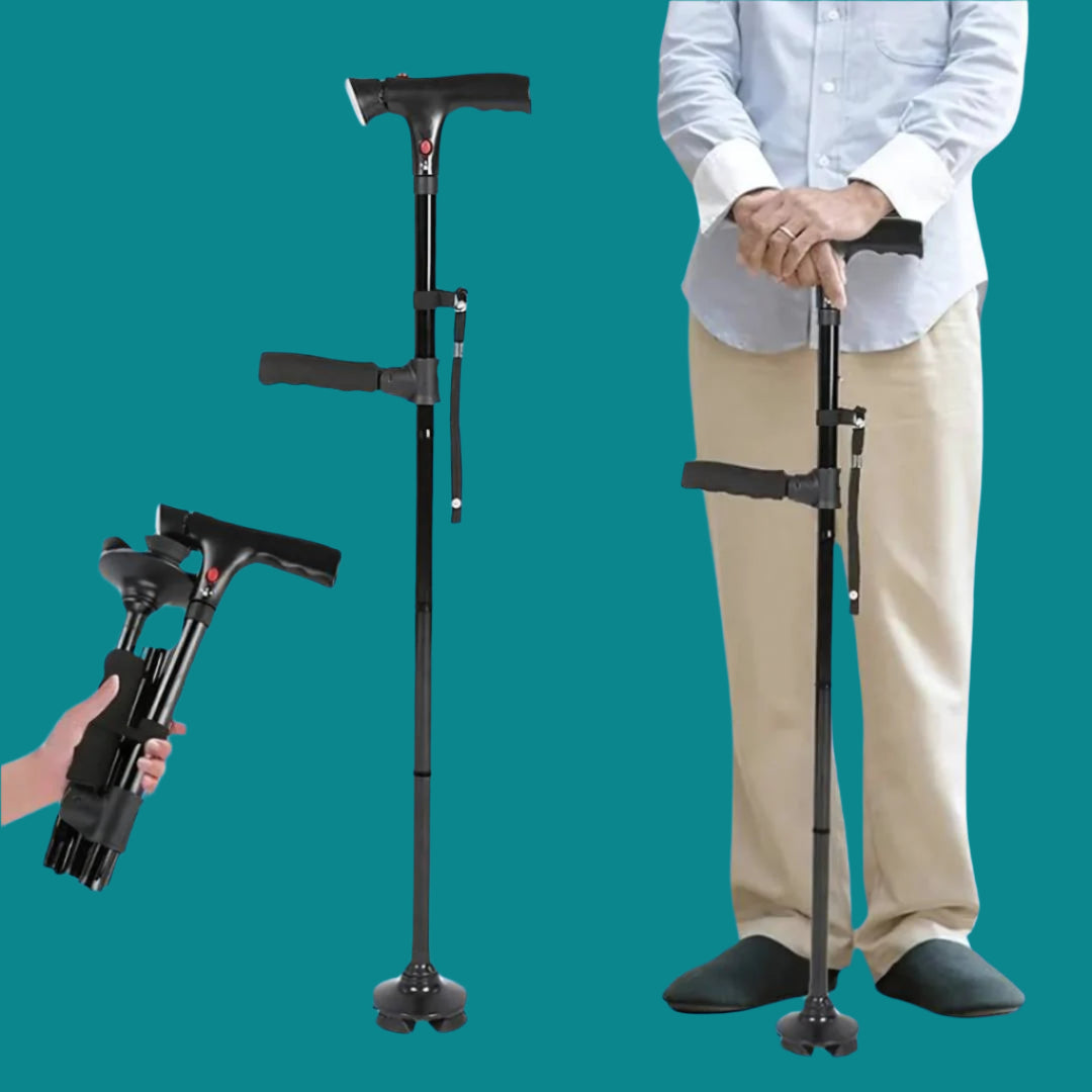 Skanto | Folding Cane - Lightweight Telescopic Walking Stick for Seniors and Travelers - Collapsible Mobility Aid for Easy Transport