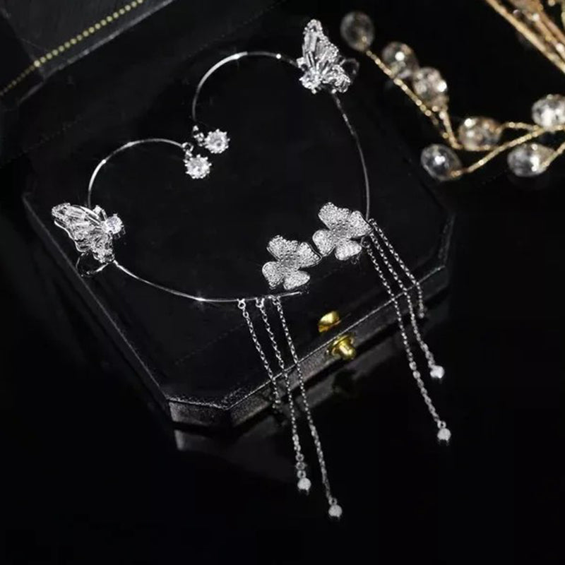 Skanto | Butterfly Flower Rem Style Zircon Earrings