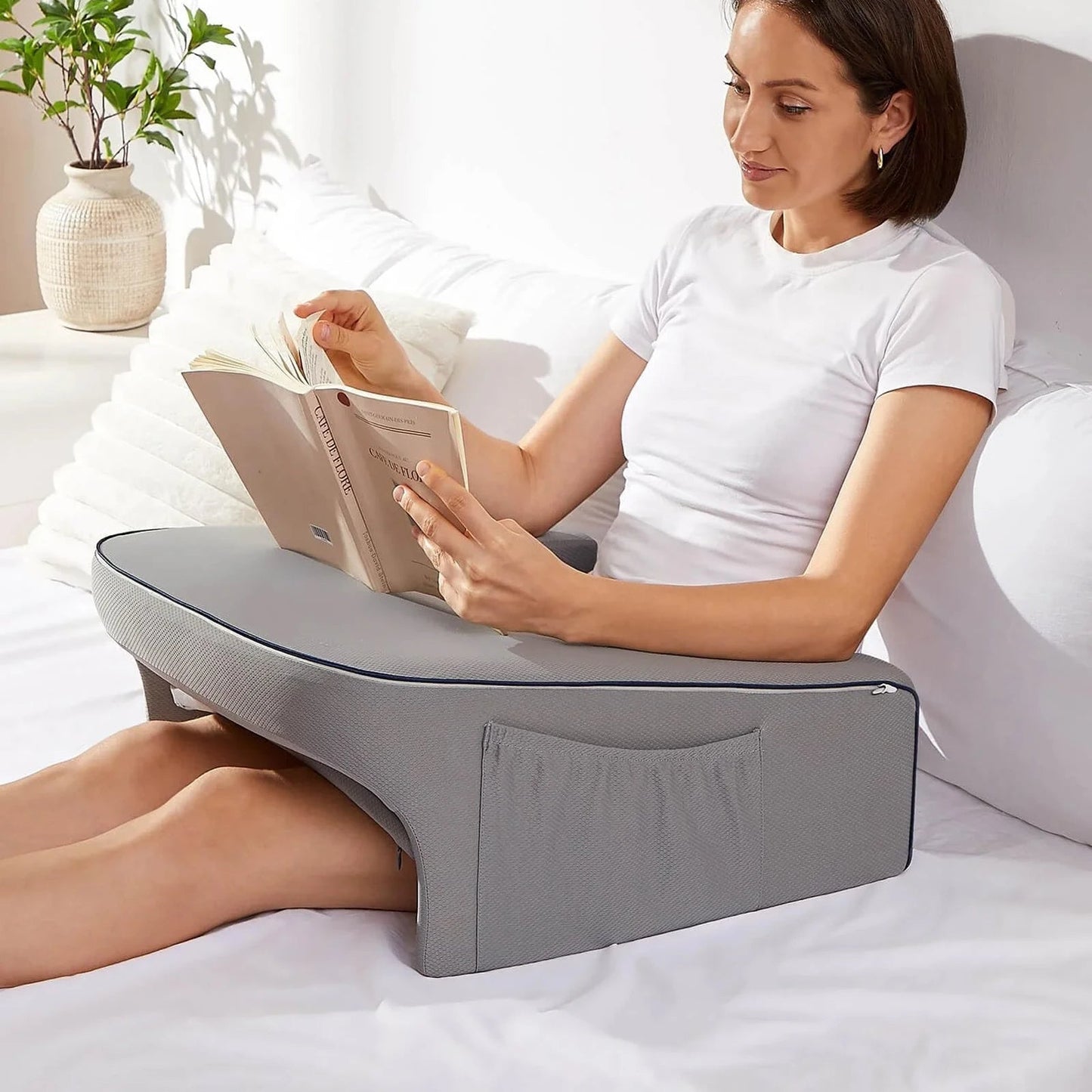 Skanto | ComfortDesk Lap Cushion – Portable Laptop and Reading Platform with Memory Foam Support