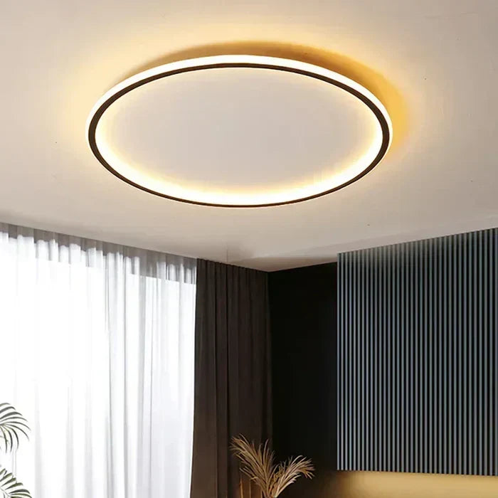 Scandinavian Round Ceiling Lamp - AuroraSphere | Karnz