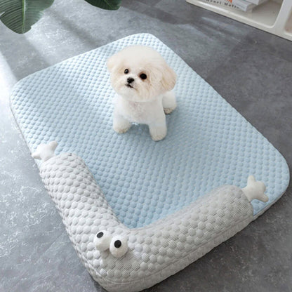 Cooling Pet Bed with Neck Protection Breathable Supportive Washable | Brehn