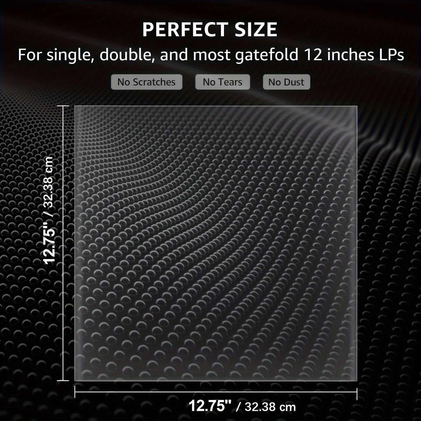Skanto | Premium Clear Vinyl Protector - 12.75" LP & Gatefold Sleeves, Durable 3mil Thickness - Ideal for Gift Wrapping