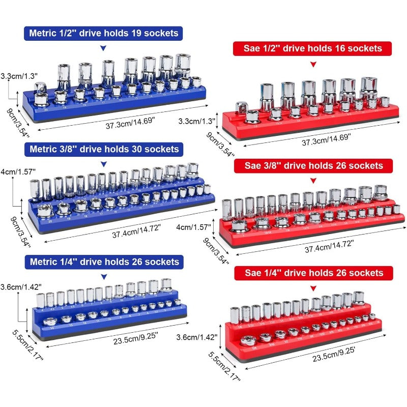 Heavy-Duty Magnetic Socket Organizer Bowlift