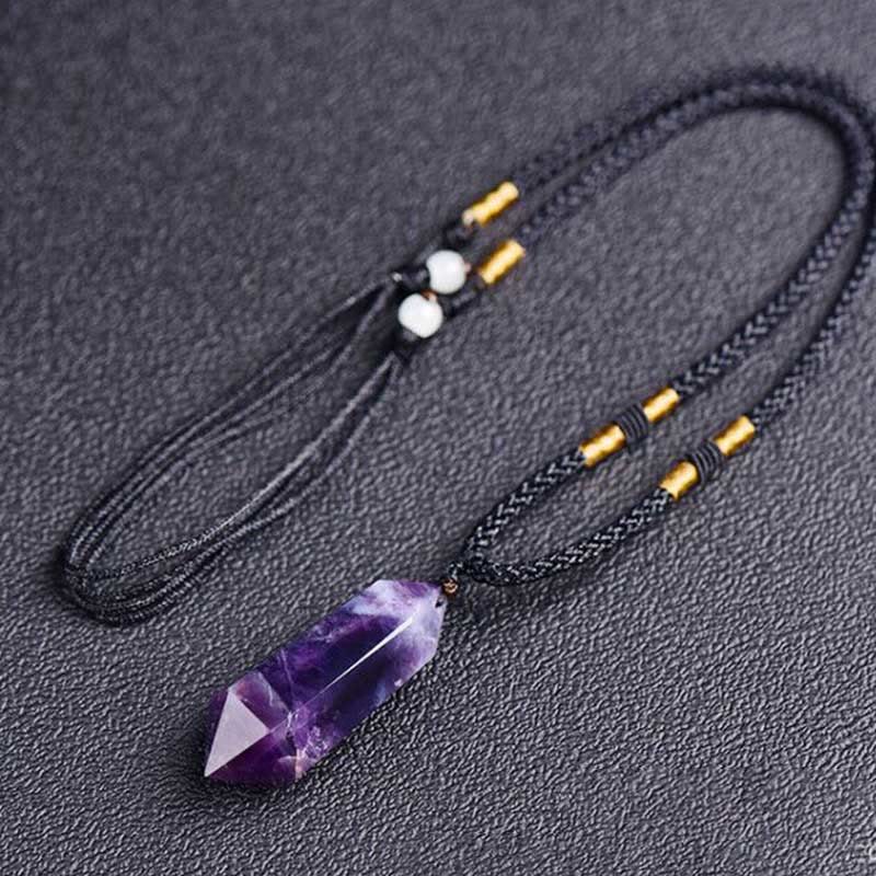 Skanto | Natural Crystal Amethyst Healing Necklace - Lyra