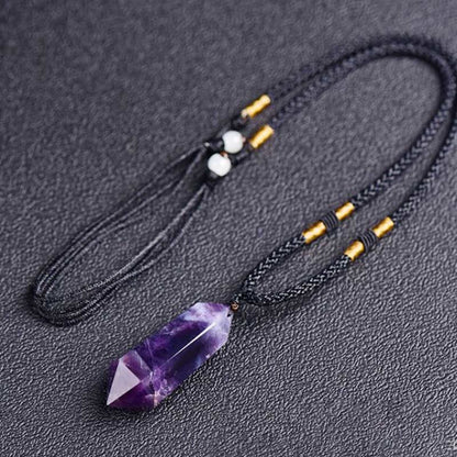 Skanto | Natural Crystal Amethyst Healing Necklace - Lyra