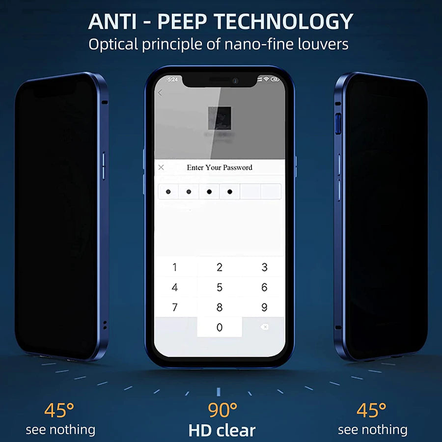 Brehn | Magnetic tempered glass double-sided compatible with iPhone