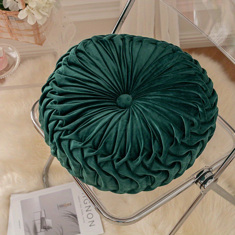 Round Velvet Cushion – Soft Decorative Cushion for Living Room, Bedroom and Office, Perfect as a Floor Cushion or Sofa Decoration | Brehn