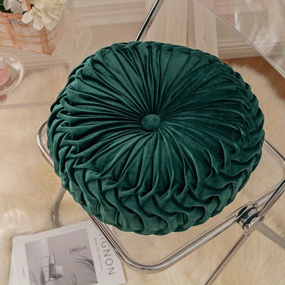 Round Velvet Cushion – Soft Decorative Cushion for Living Room, Bedroom and Office, Perfect as a Floor Cushion or Sofa Decoration | Brehn