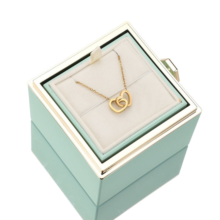Skanto | [Ideal Gift] Eternal Rose Box - With Engraved Necklace & Artificial Rose