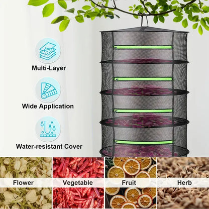 Skanto | Foldable Drying Basket for Fruits, Vegetables, and Herbs – Multi-layer Mesh Storage for Fast Drying Process