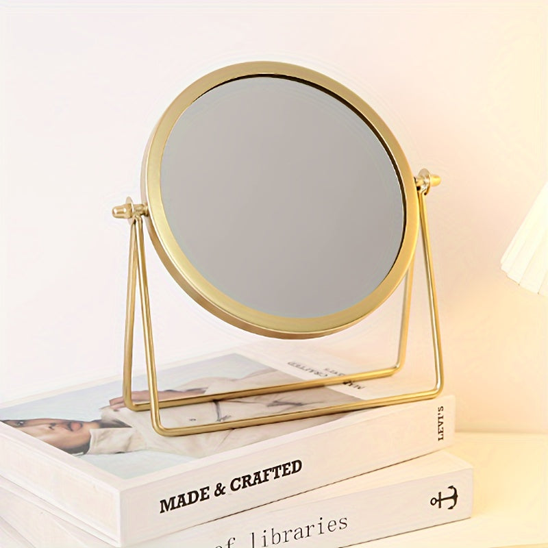 VintageGlow – Adjustable Makeup Mirror with Iron Frame Bowlift
