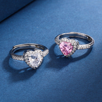 BowLift | Diamond Love Peach Heart Ring