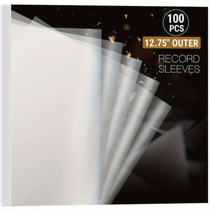 Skanto | Premium Clear Vinyl Protector - 12.75" LP & Gatefold Sleeves, Durable 3mil Thickness - Ideal for Gift Wrapping