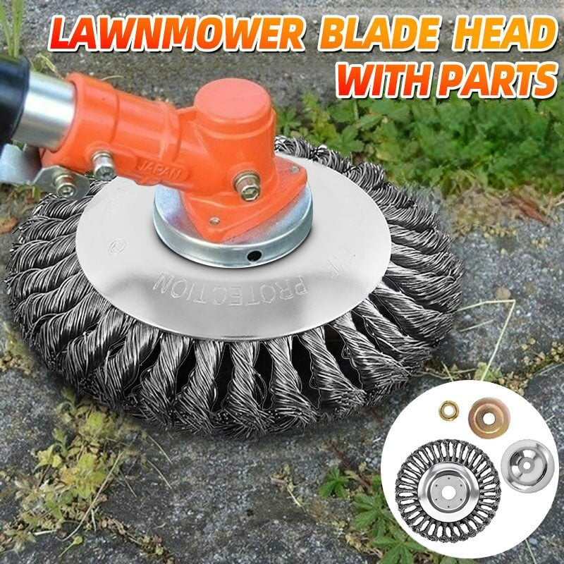 SteelTwist Weed Brush – 360° Braided Steel Trimmer Blade (15 cm) | Karnz