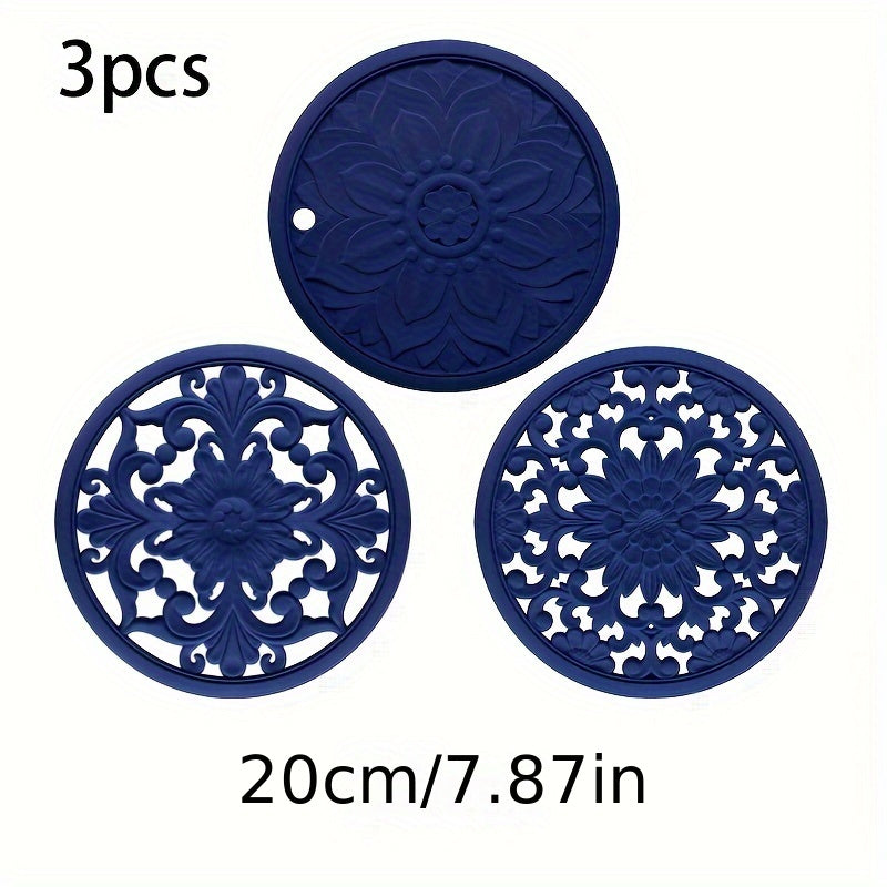 BowLift | Heat Resistant Silicone Trivet Mat Set
