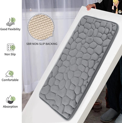 Skanto | Coated Bath Mat with Stone Texture