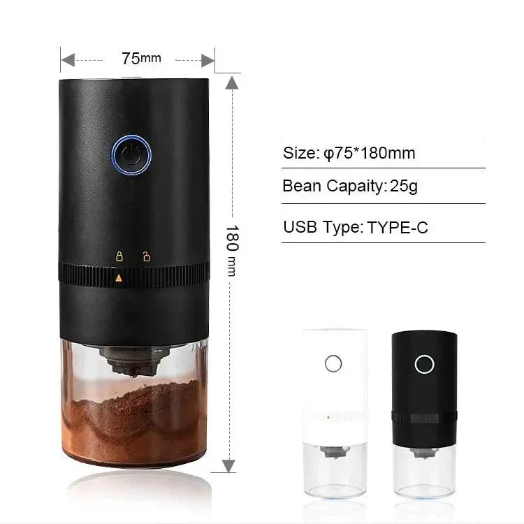 Skanto | Portable Electric Coffee Grinder with USB Type-C Charging & Ceramic Grinder