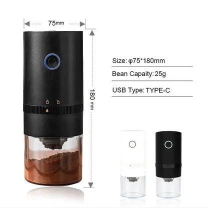 Skanto | Portable Electric Coffee Grinder with USB Type-C Charging & Ceramic Grinder