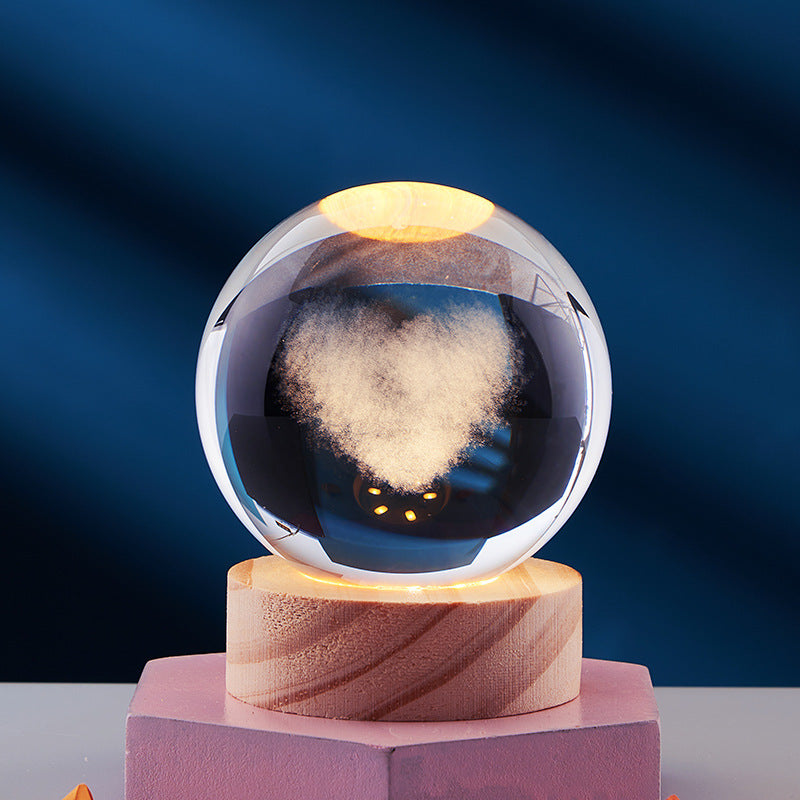 3D Crystal Ball Night Lamp