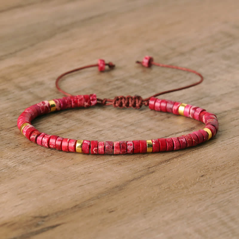 Skanto | Braided bracelet with 2,4 mm natural stone beads – Seraphina