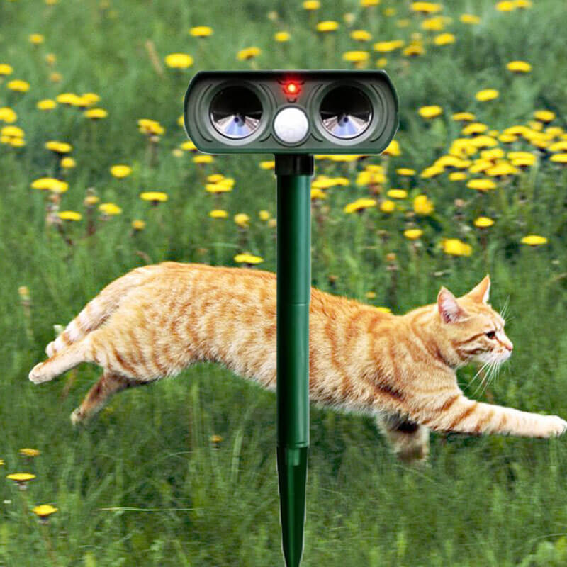Solar Power Ultrasonic Animal Pest Repeller Infrared Sensor Waterproof Animal Deterrent Bowlift