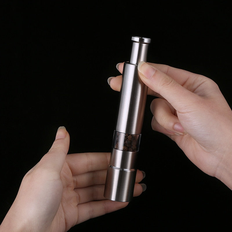 1 Piece Stainless Steel Manual Salt and Pepper Mill Push Pepper Grinder | Brehn