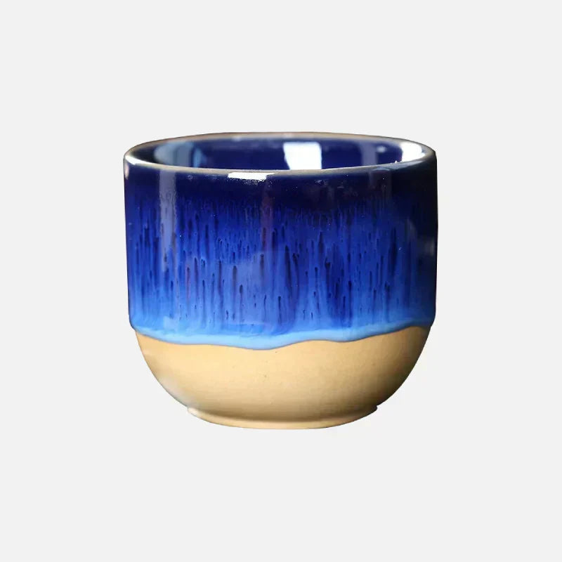 Skanto | Handmade Ceramic Cup – Blue Glazed Teapot
