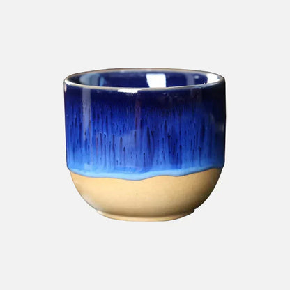 Skanto | Handmade Ceramic Cup – Blue Glazed Teapot