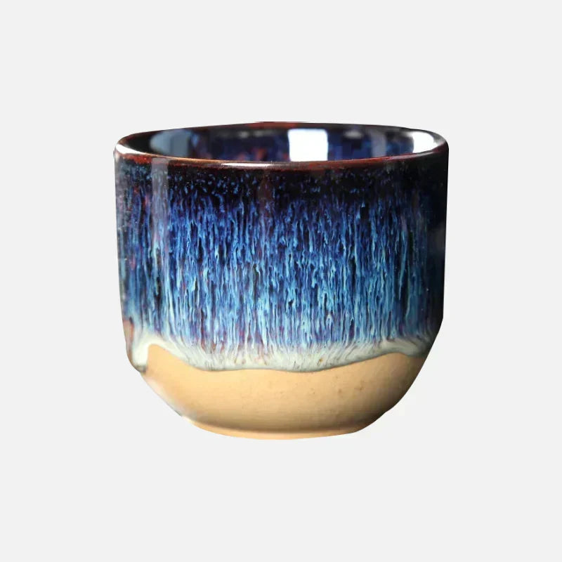 Skanto | Handmade Ceramic Cup – Blue Glazed Teapot