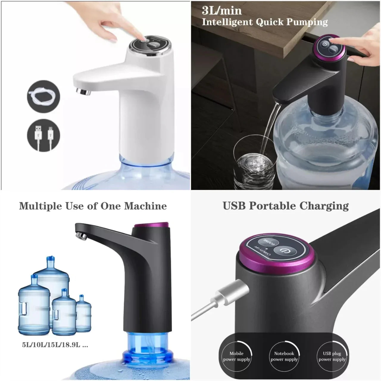 Skanto Auto Portable USB Wireless Electric Water Pump Bottle Dispenser Skanto
