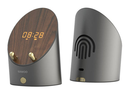 BowLift | Wireless Induction Bluetooth Desktop Mini Speaker, with Clock, Alarm, Phone Holder, No Bluetooth Connection Required