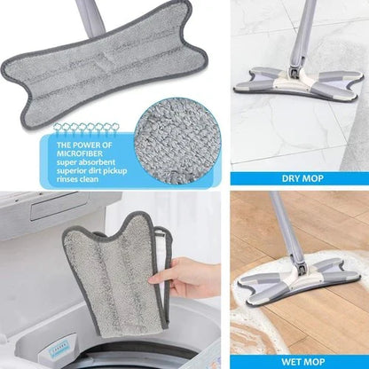 360 Degree X-Type Self Wringing Floor Cleaning Flat Mop Bowlift