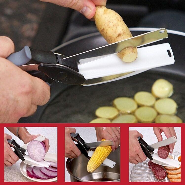 2 in 1 Kitchen Scissors & Board | Bowlift