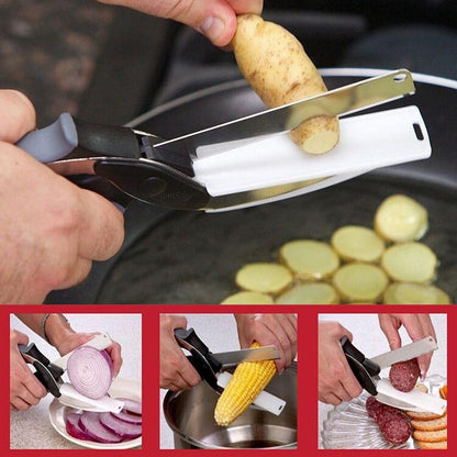 2 in 1 Kitchen Scissors & Board | Bowlift
