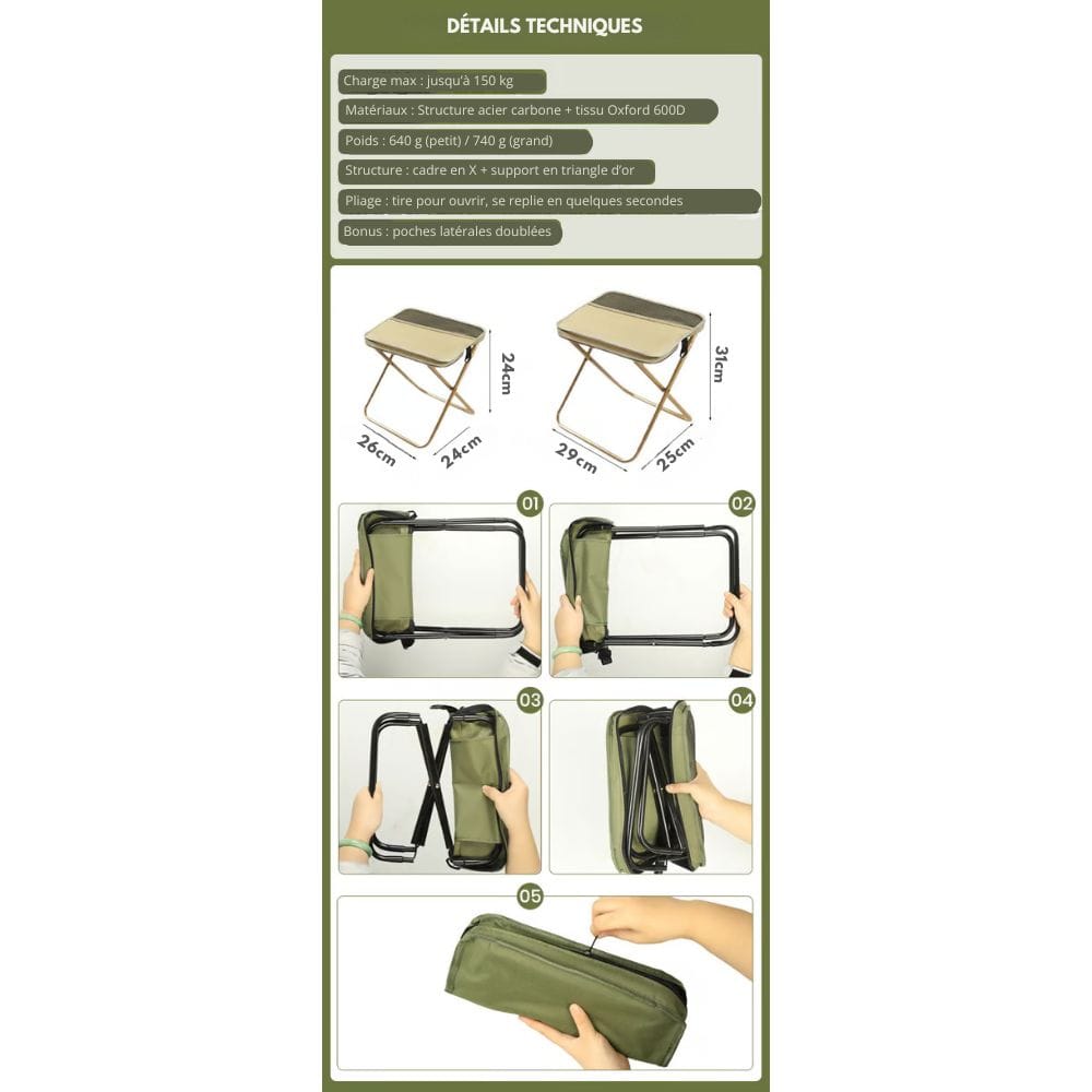 Skanto | 2-in-1 Chair Bag – Ultralight Foldable Backpack with Built-in Seat
