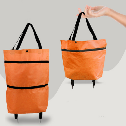Skanto | 2-in-1 Convertible Shopping Bag with Wheels - CarryFlex