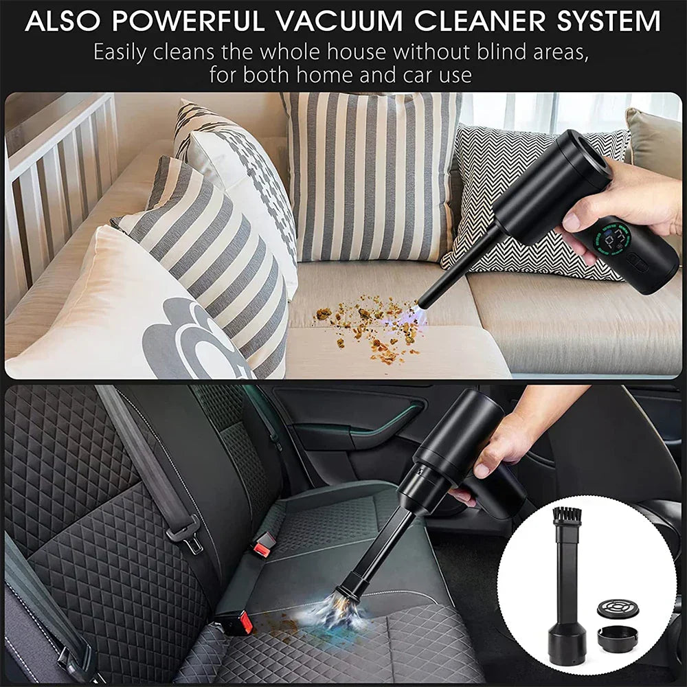 Skanto | 2-in-1 Portable Air Compressor Vacuum and Blower with LED Light (7500mAh) - AirMaster