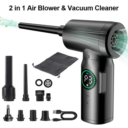Skanto | 2-in-1 Portable Air Compressor Vacuum and Blower with LED Light (7500mAh) - AirMaster