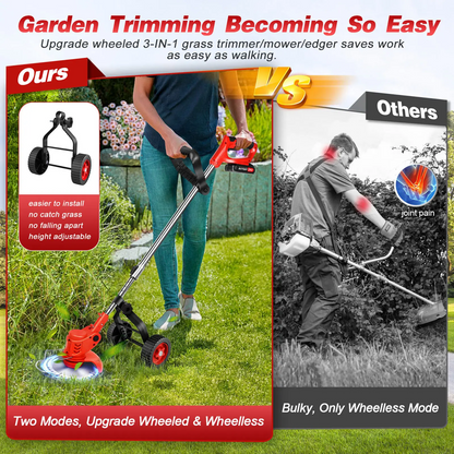 3-in-1 Wireless Turf Trimmer Bowlift