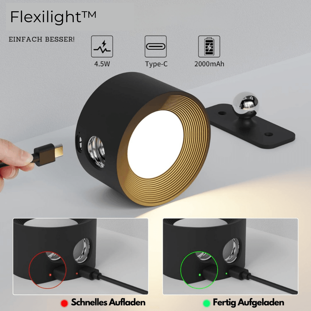Wireless Wall Lamp – 360° Adjustable and Rechargeable LED Lighting (USB)