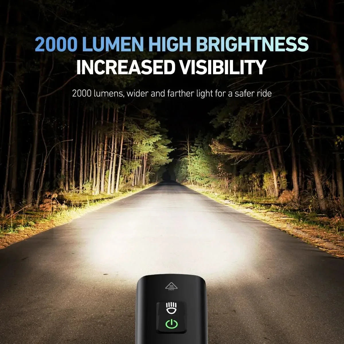 Skanto | Powerful LED Bike Light with 2000 Lumens and IPX6 Waterproofing